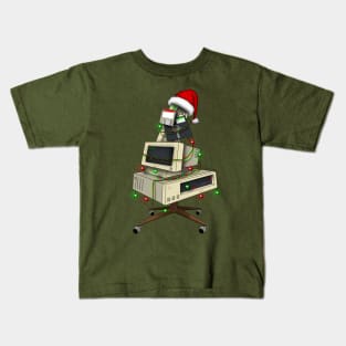 Retro Computer Christmas Tree! Kids T-Shirt